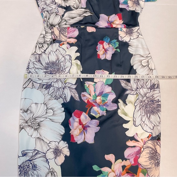 ASOS Women’s Blue Floral Short Sleeve Midi Dress Sz 6 - Picture 8 of 10